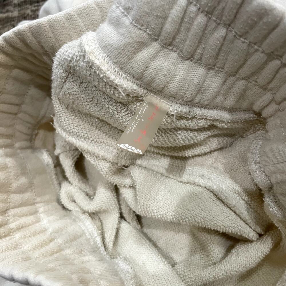 Free People Movement June Bug Jogger Sweats Pants Ivory Women's Size S - Picture 2 of 6